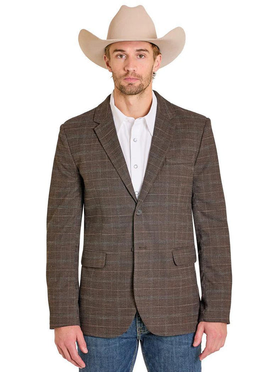 Rock&Roll Dark Brown Plaid Sports Coat