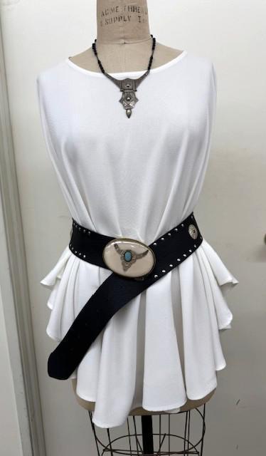 Dairi Steer Buckle Leather Belt