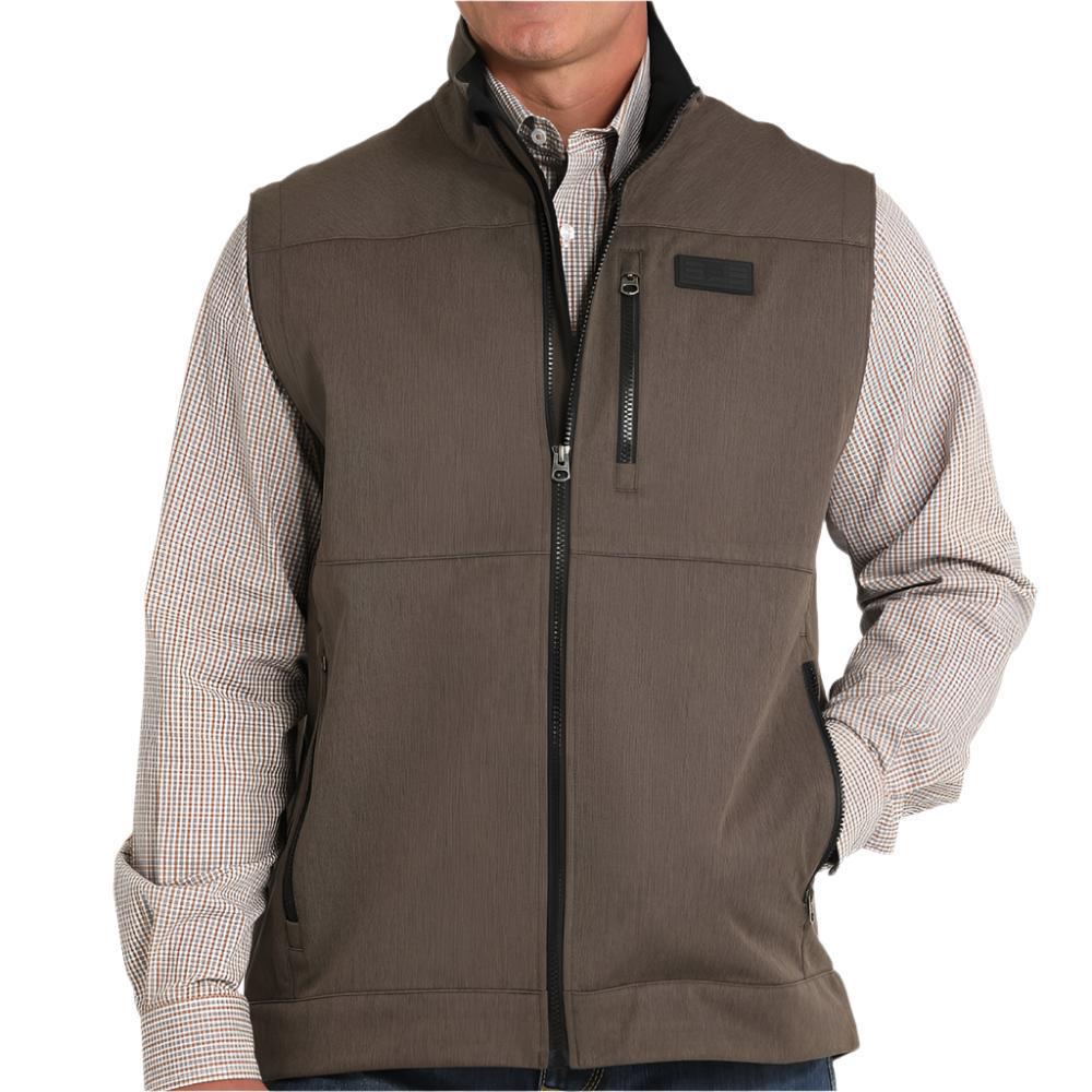 Cinch Men's Brown Bonded Softshell Vest