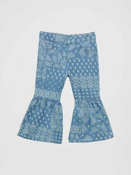 Wrangler Girls Bandana Ruffle Flare Jean
