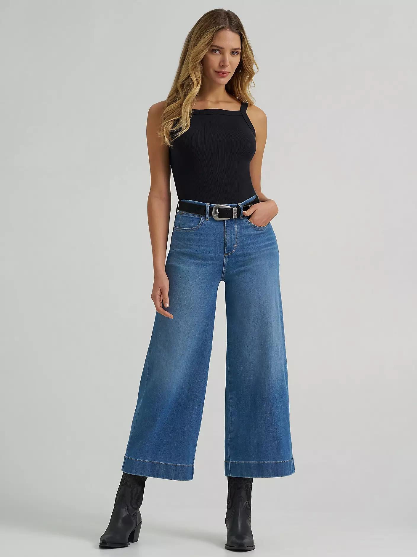 Wrangler Bespoke Wide Leg Crop Jean