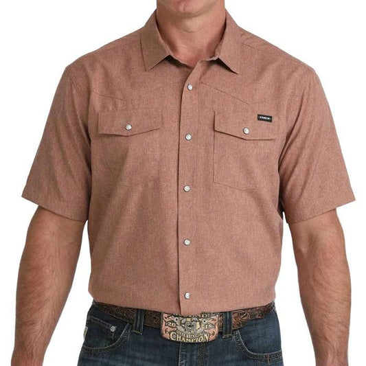 Cinch Brown SS Camp Shirt