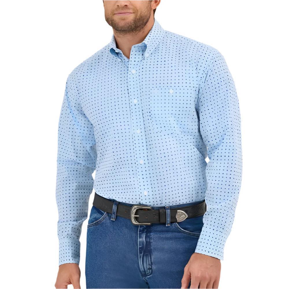 Wrangler Classic Relaxed Blue Print Shirt