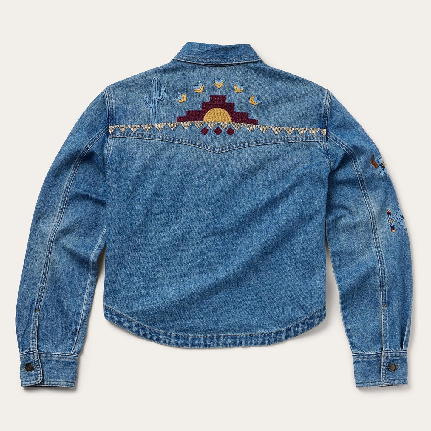 Stetson Applique Embroidered Denim Top