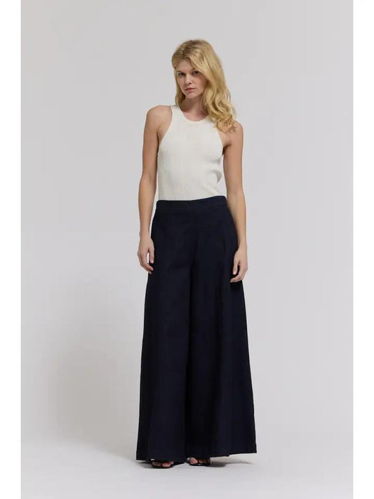G&G Deep Indigo Denim Panel Maxi Pants