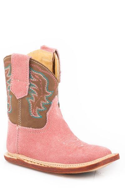 Roper Pink Suede Baby Boots