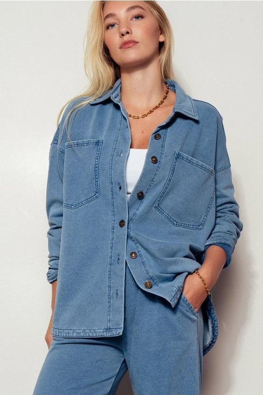 UD Denim Blue Button Down Top