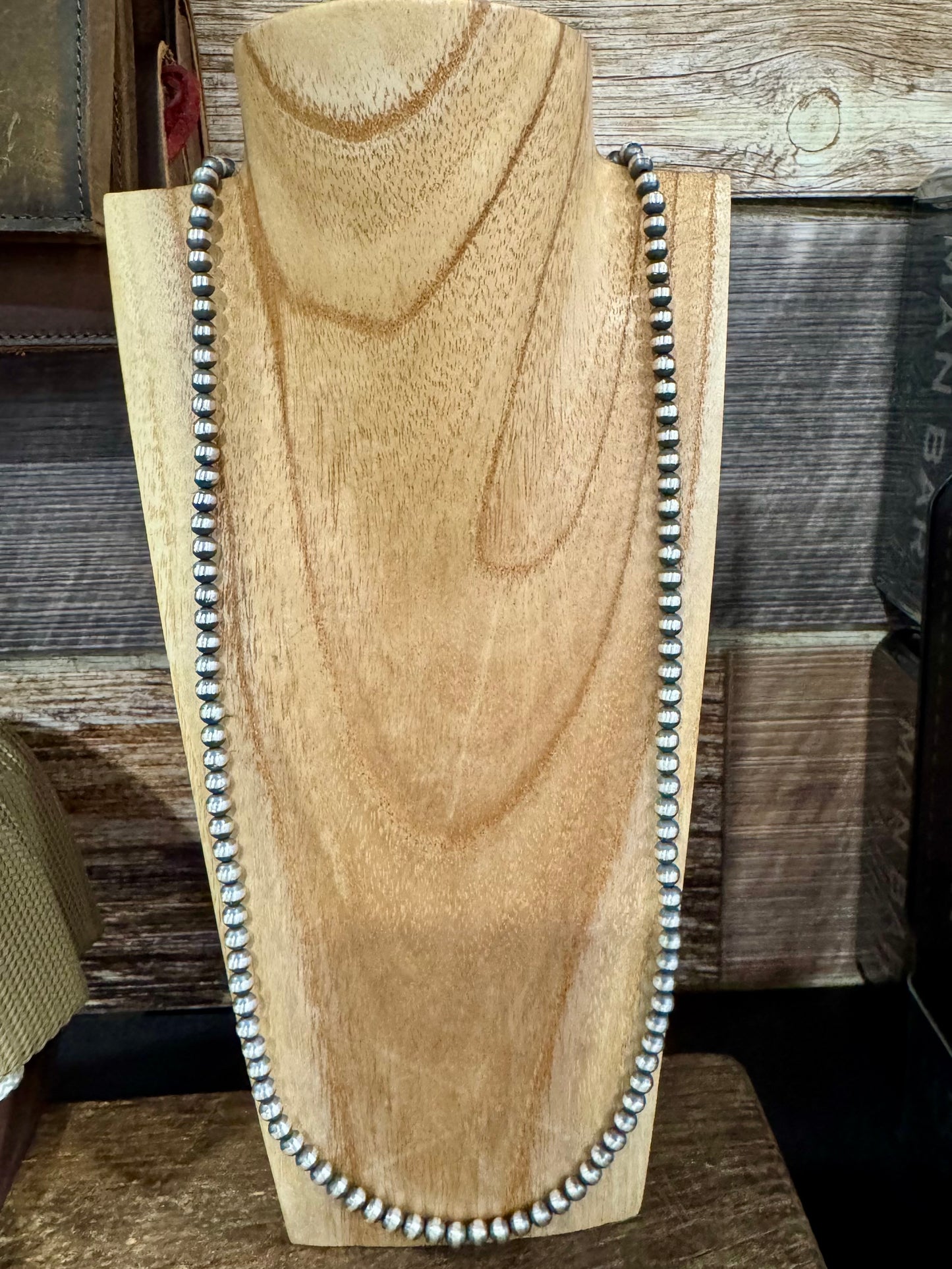 30" 5mm Navajo Pearl Necklace - Petticoat Junction