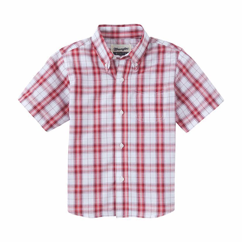 Wrangler Boy's Red Plaid Shirt