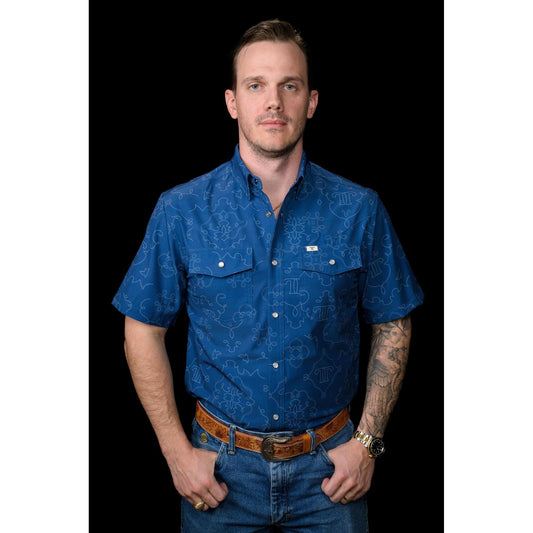 Ferrell Blue Carson Snap SS Shirt