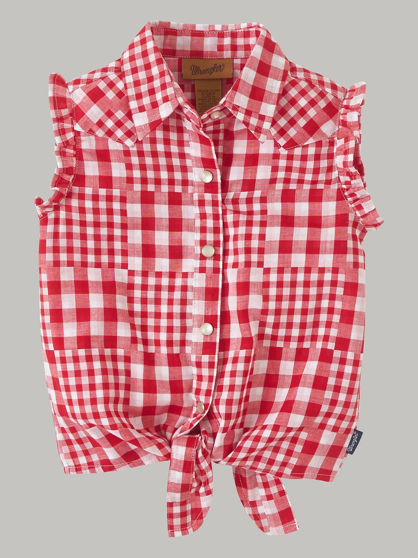 Wrangler Red Gingham Top