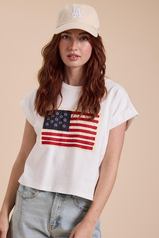 Miou Muse Cotton Flag Tee