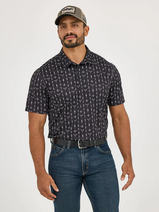 Wrangler Men's Steer Black Polo