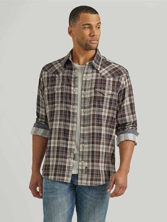 Wrangler Retro Brown Plaid Shirt