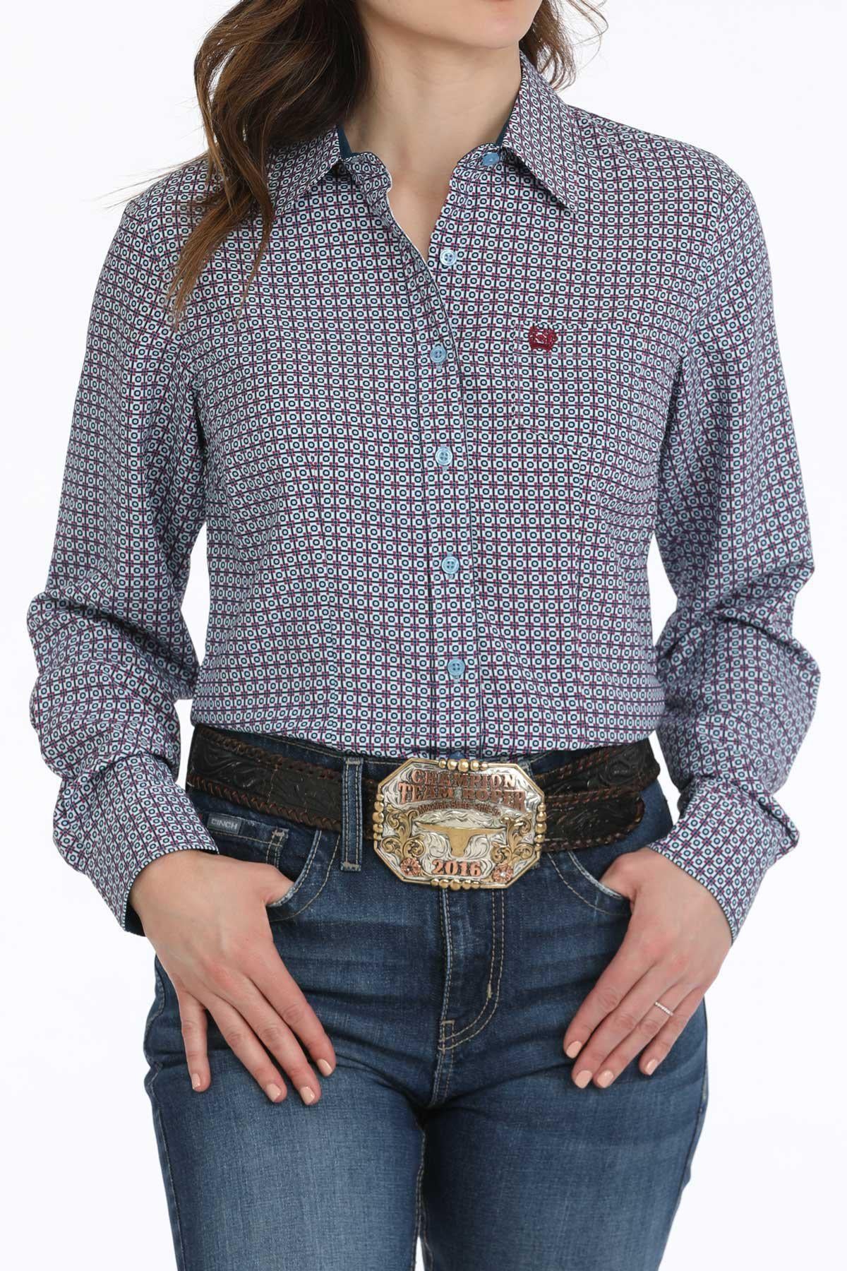 Cinch Women's Geo Print  Arenaflex Top