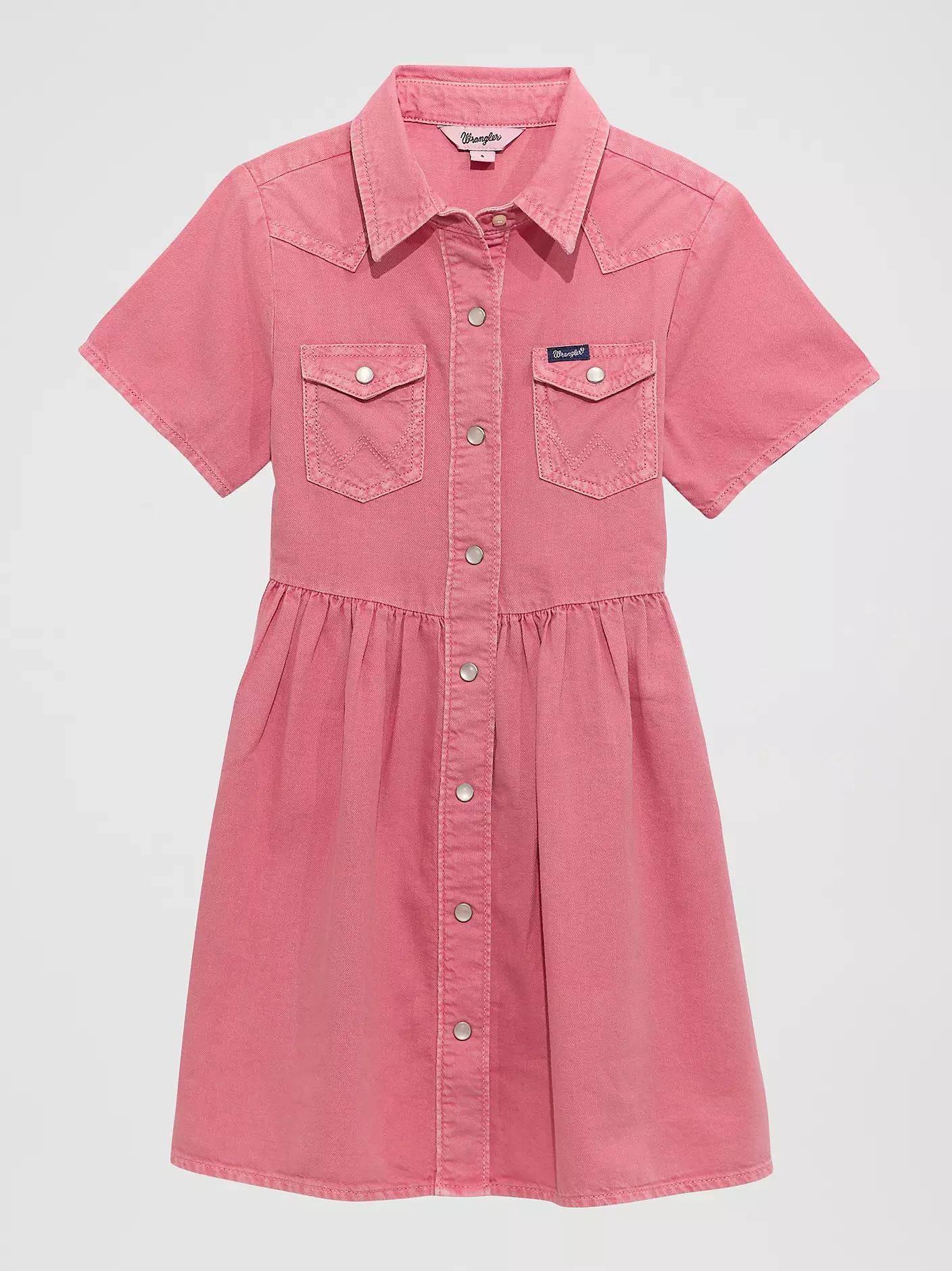Wrangler Girls Pink Denim Dress