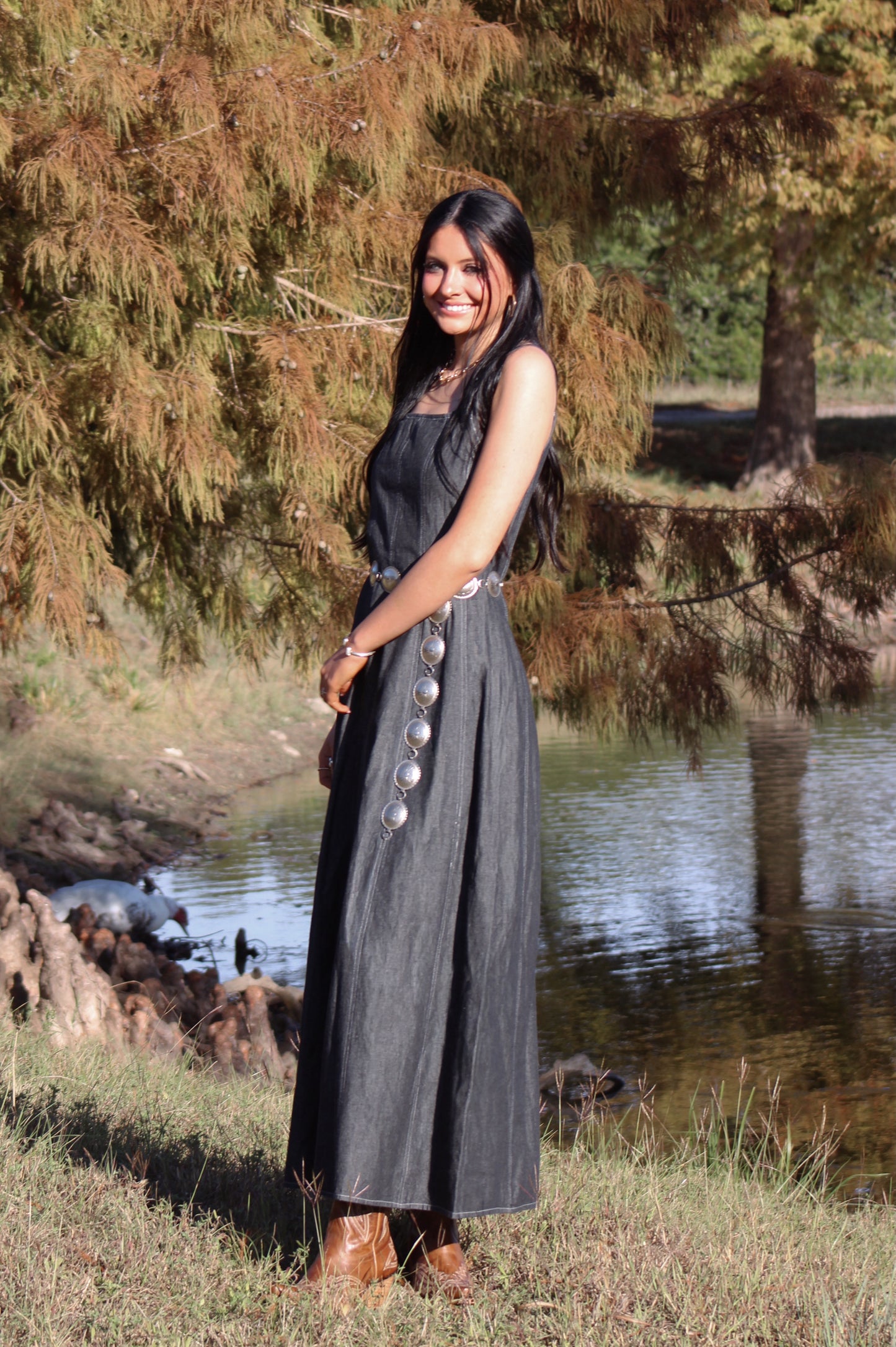 Rock&Roll Buckle Maxi Dress