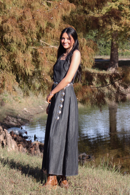 Rock&Roll Buckle Maxi Dress