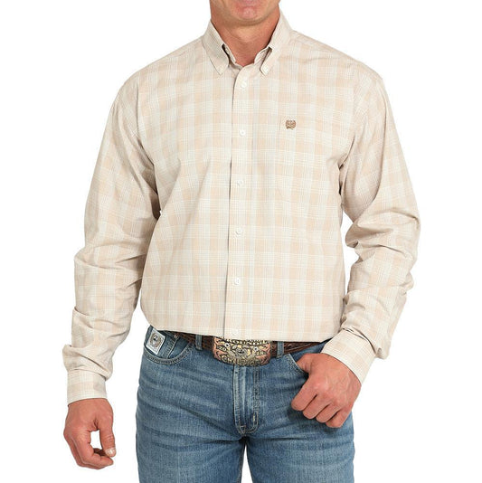 Cinch Mens Khaki Plaid Shirt