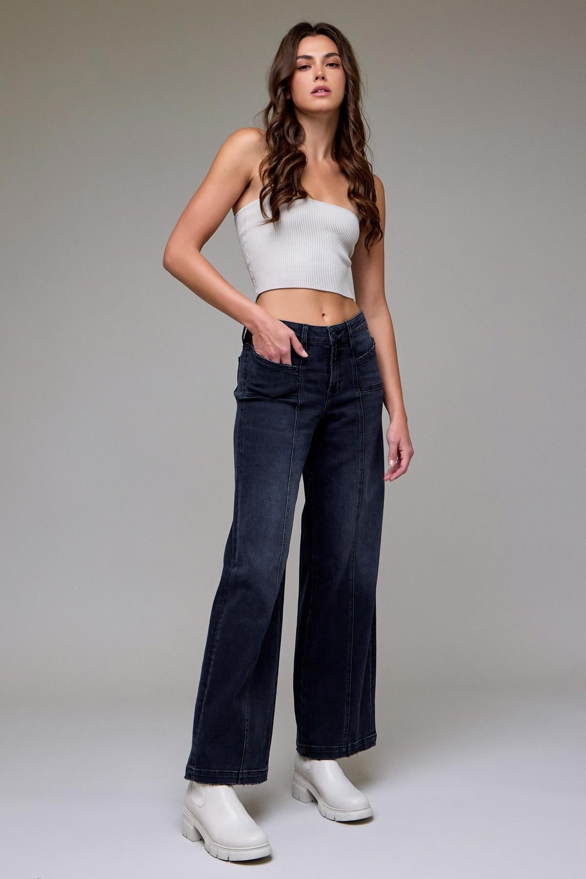 Hidden Medium Grey Nori Mid Rise Jean