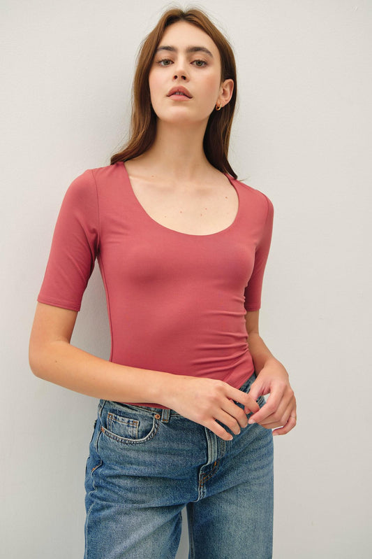 Be Cool Sienna Stretchy Cropped Jersy Top