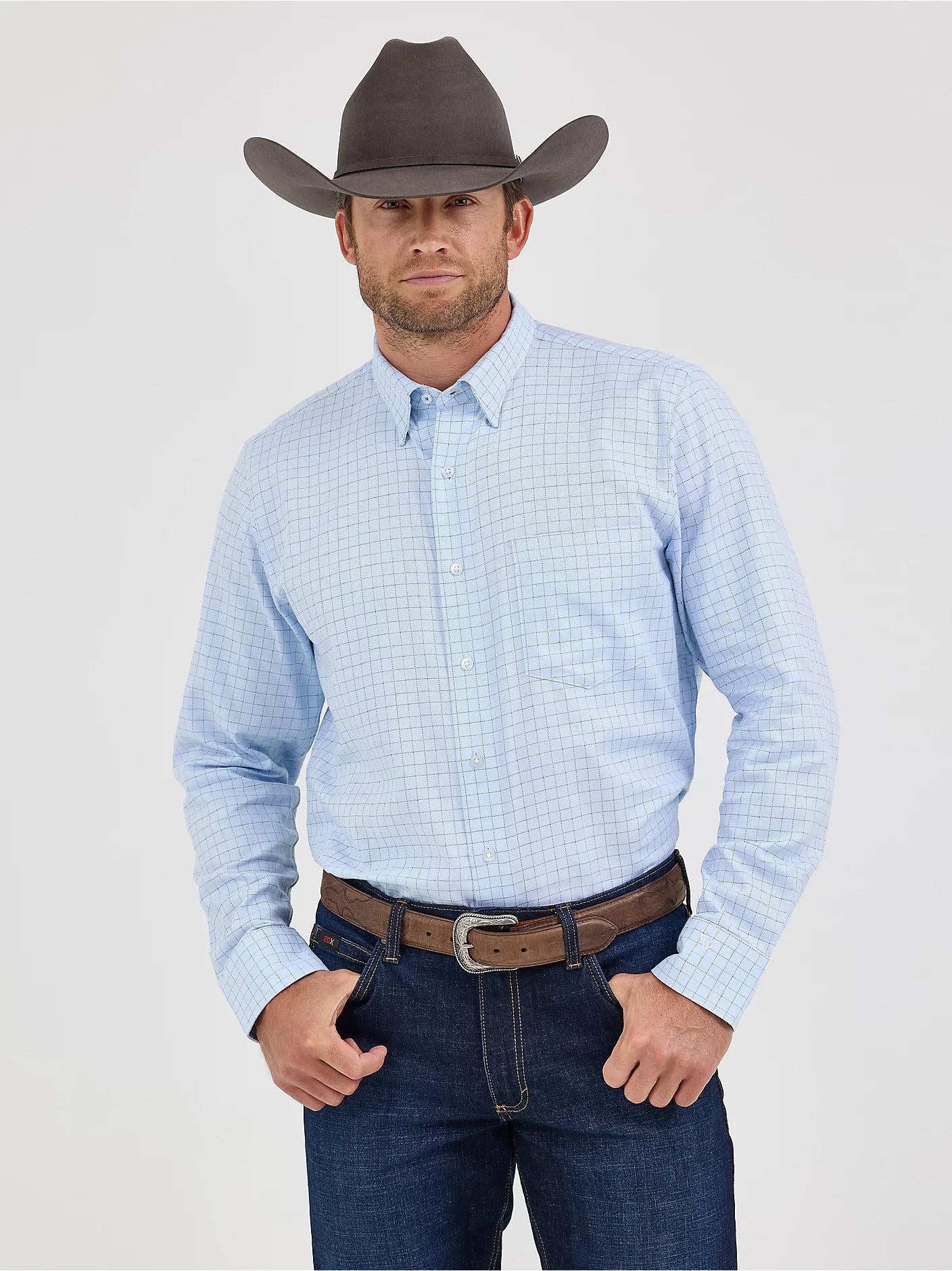 Wrangler Cody Johnson Blue Square Shirt