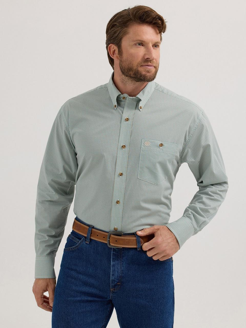 Wrangler Green/Gold Print Shirt