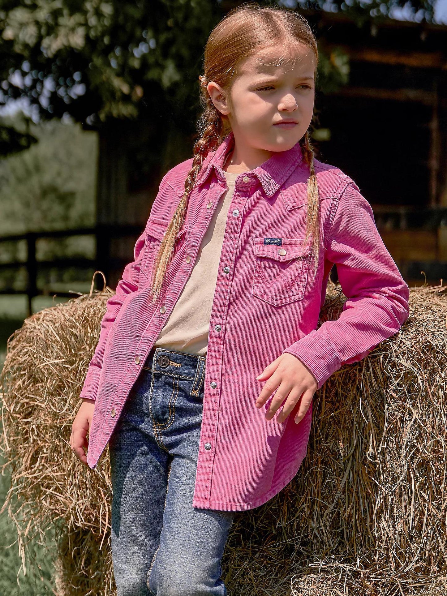 Wrangler Girls Pink Corduroy Jacket