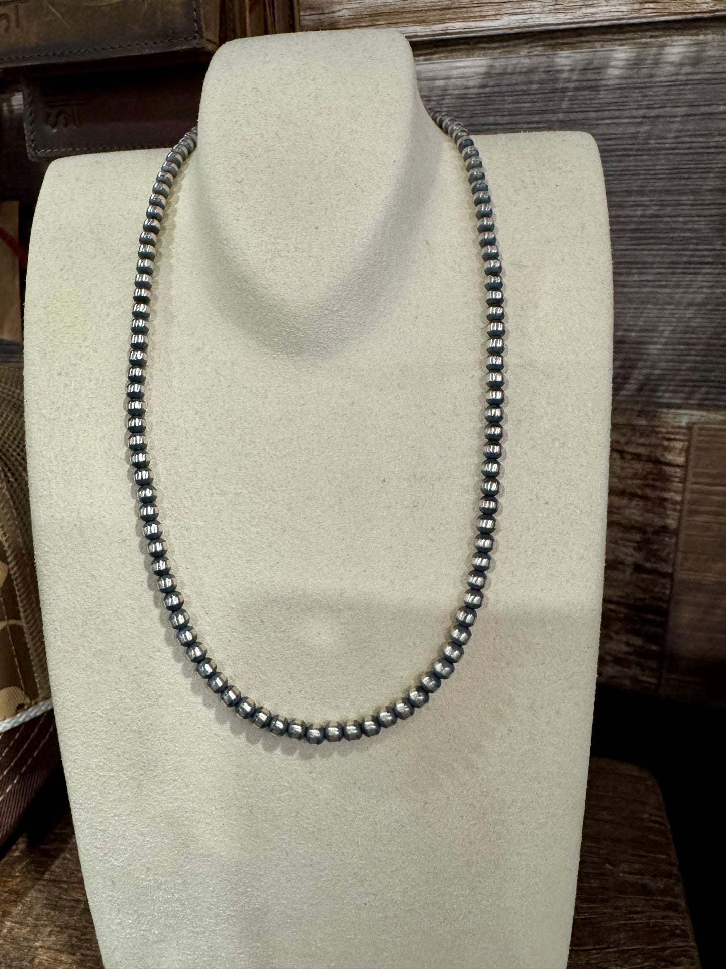 16" 4mm Navajo Pearl Necklace