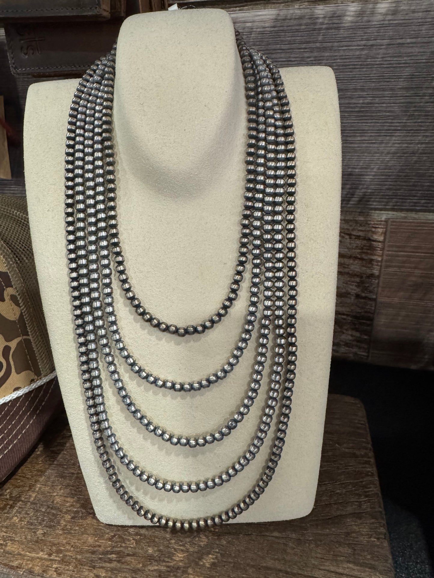 20" 4mm Navajo Pearl Necklace