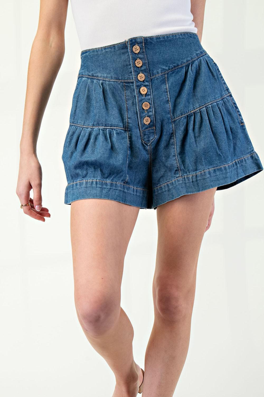 Eesome Pleated Button Shorts