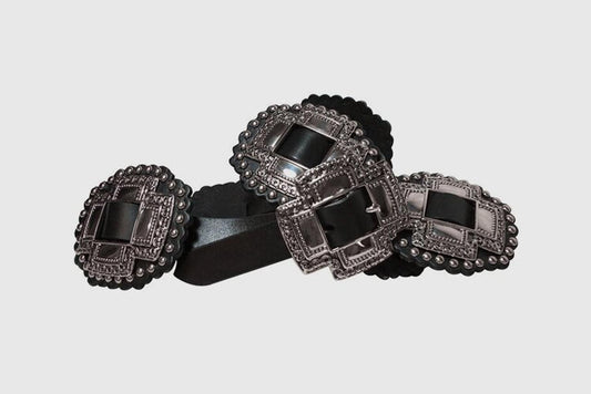 Roper Black Cross Concho Belt