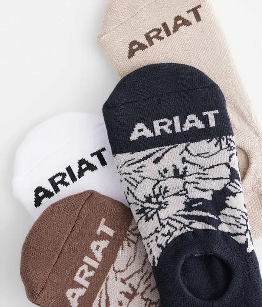 Ariat 4Pack Assorted No Slip No Show Sock