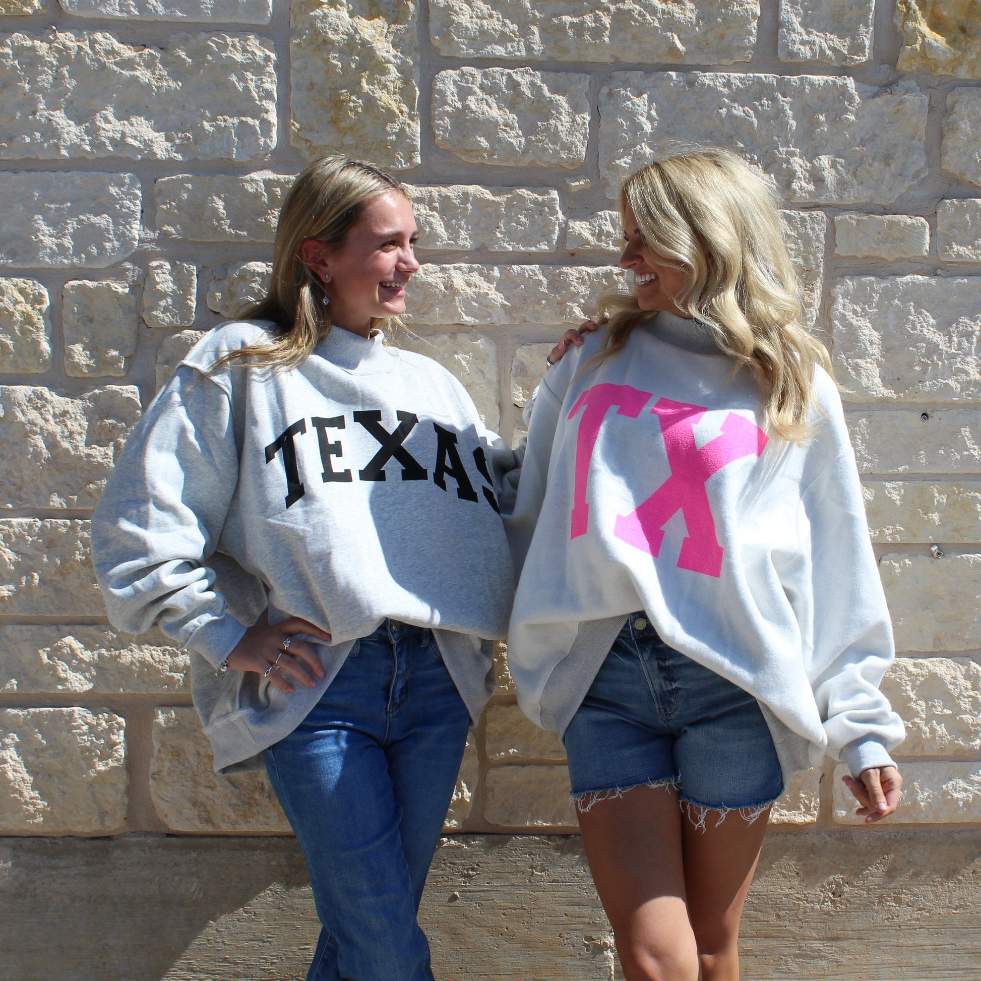 BL Texas Mock Neck Reversible Sweatshirt - Petticoat Junction