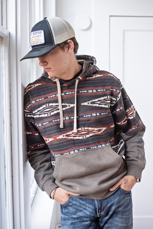 Ariat Brindle Block Hood Sweatshirt