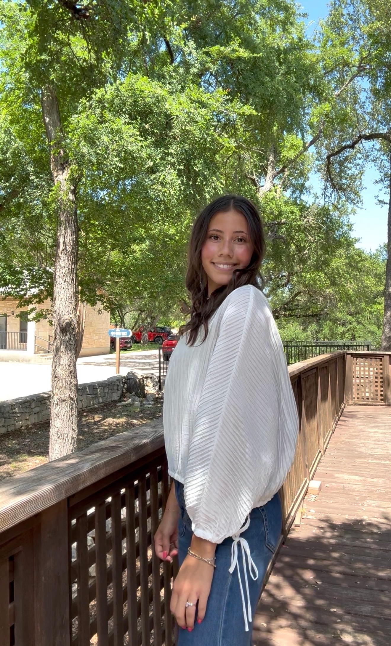 G&G Off White Tencel Blouse