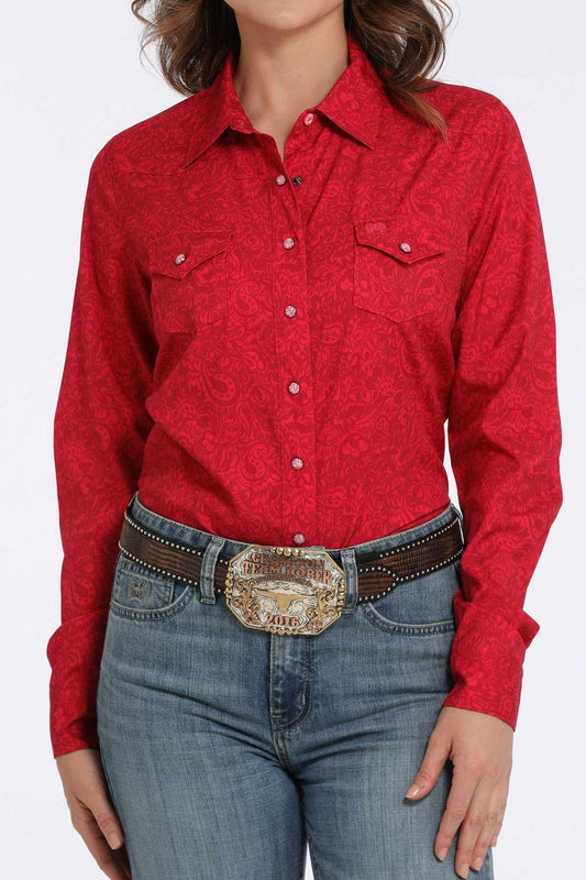 Cinch Floral Print Snap Shirt