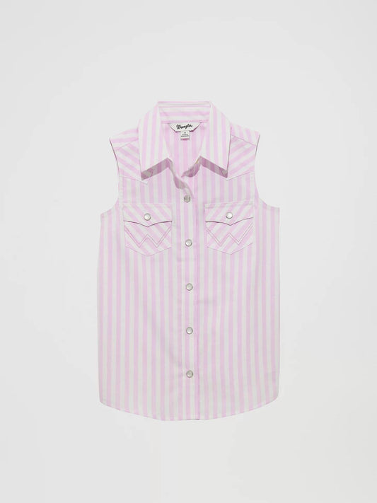Wrangler Girls Striped Western Snap Tank