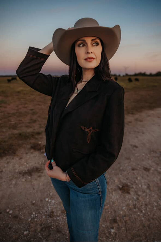 L&B Black Western Stitch Jacket