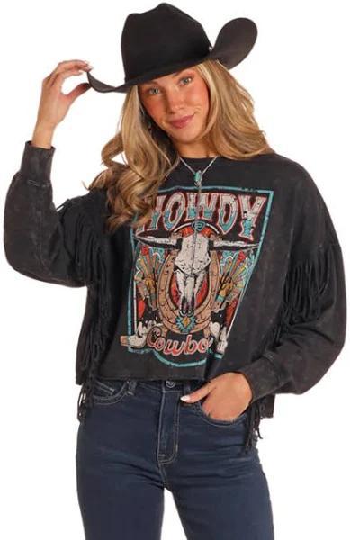 Rock&Roll Fringe Howdy Cowboy Top