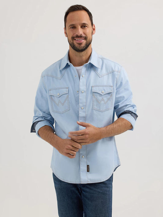 Wrangler Retro Snap Light Wash Shirt