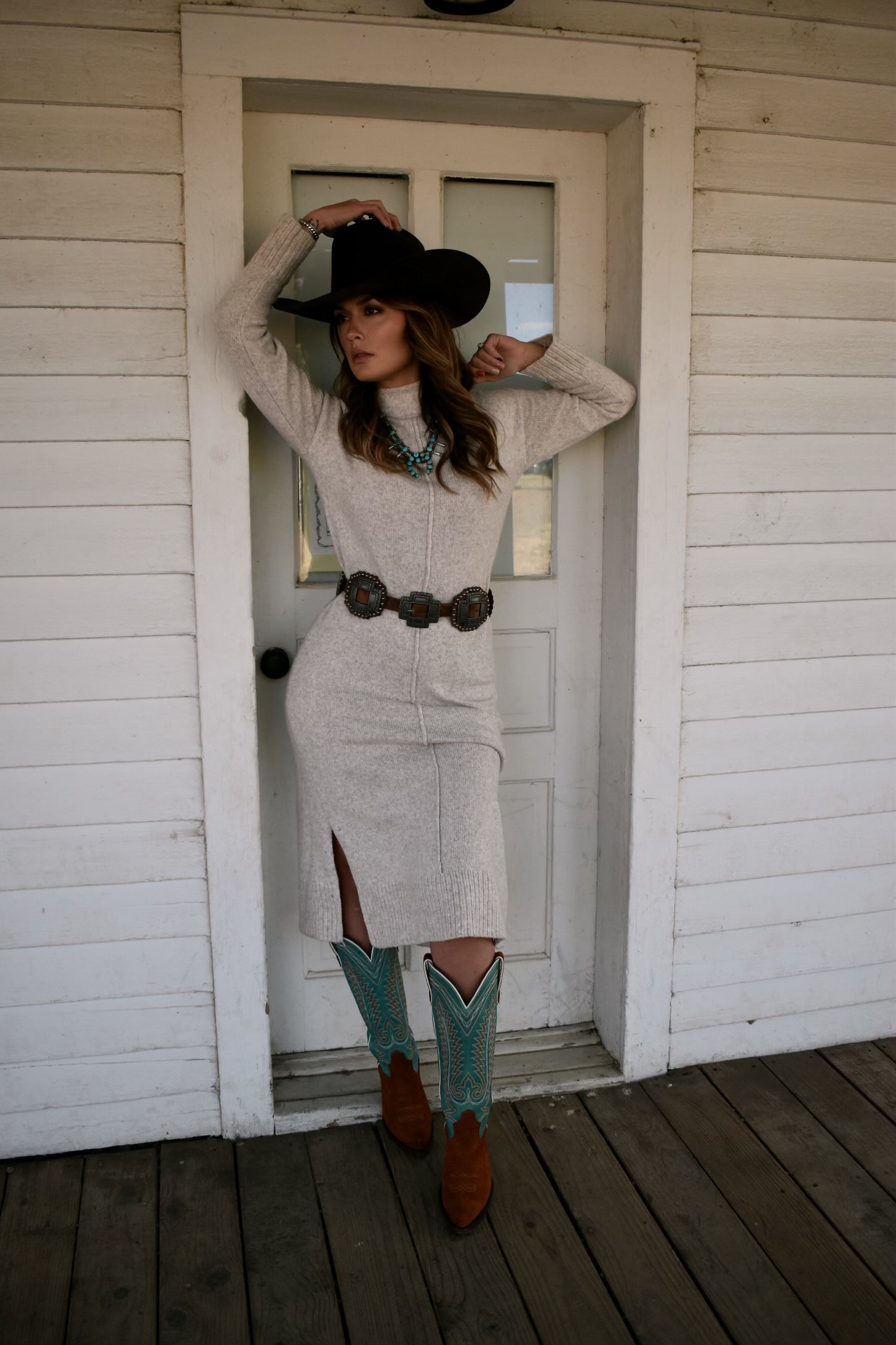 Fate Oatmeal Sweater Dress