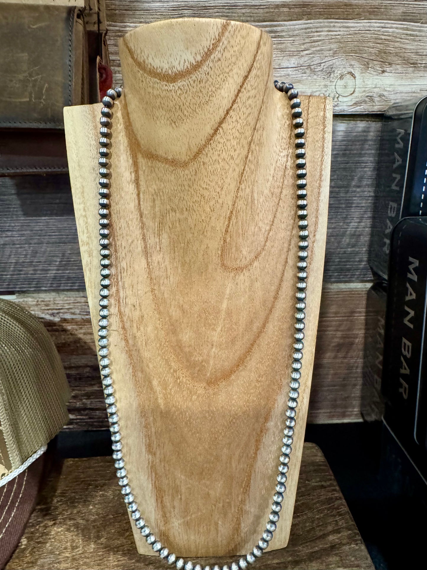 24" 5mm Navajo Pearl Necklace