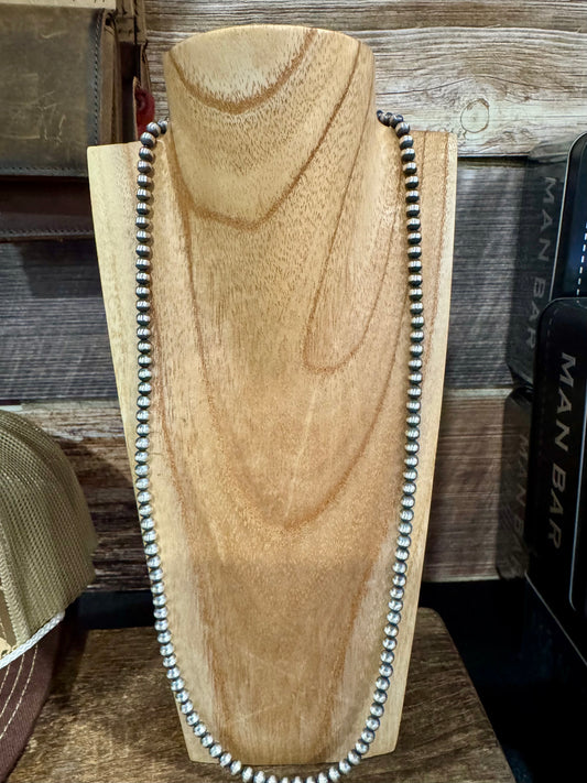 24" 5mm Navajo Pearl Necklace