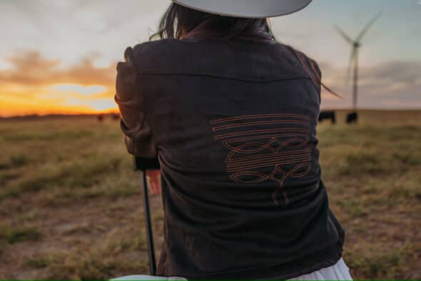 L&B Black Western Stitch Jacket