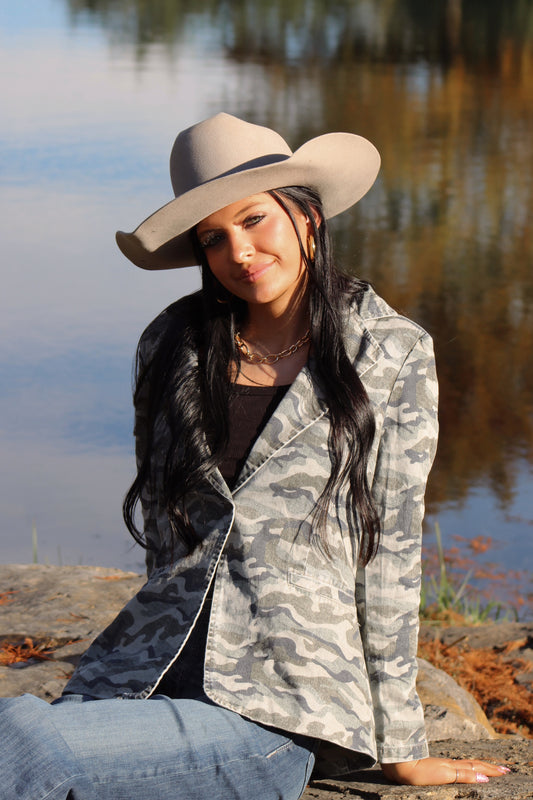 NB Washed Camo Blazer