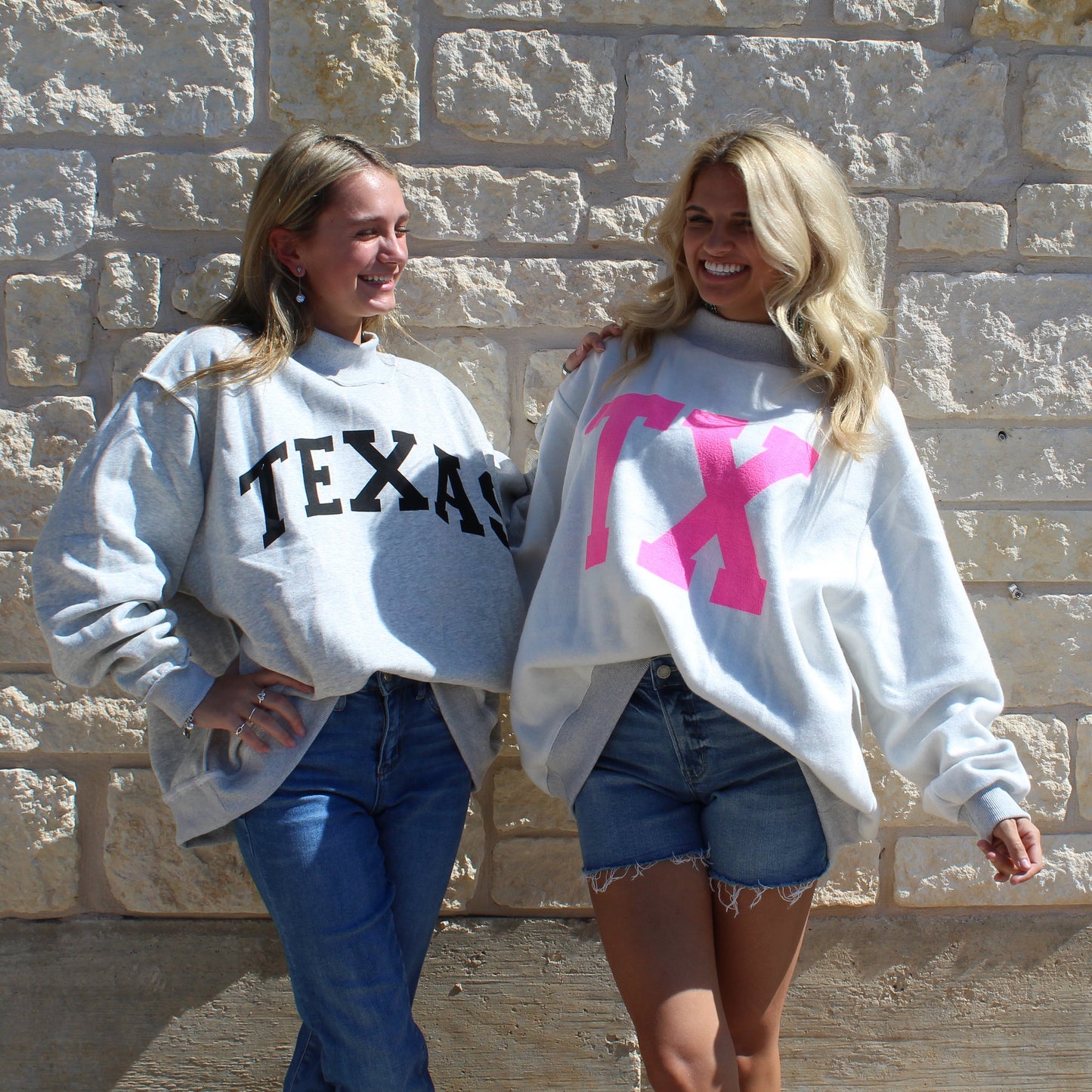 BL Texas Mock Neck Reversible Sweatshirt - Petticoat Junction