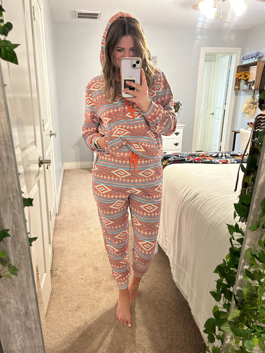 Rock&Roll Rust Aztec Joggers