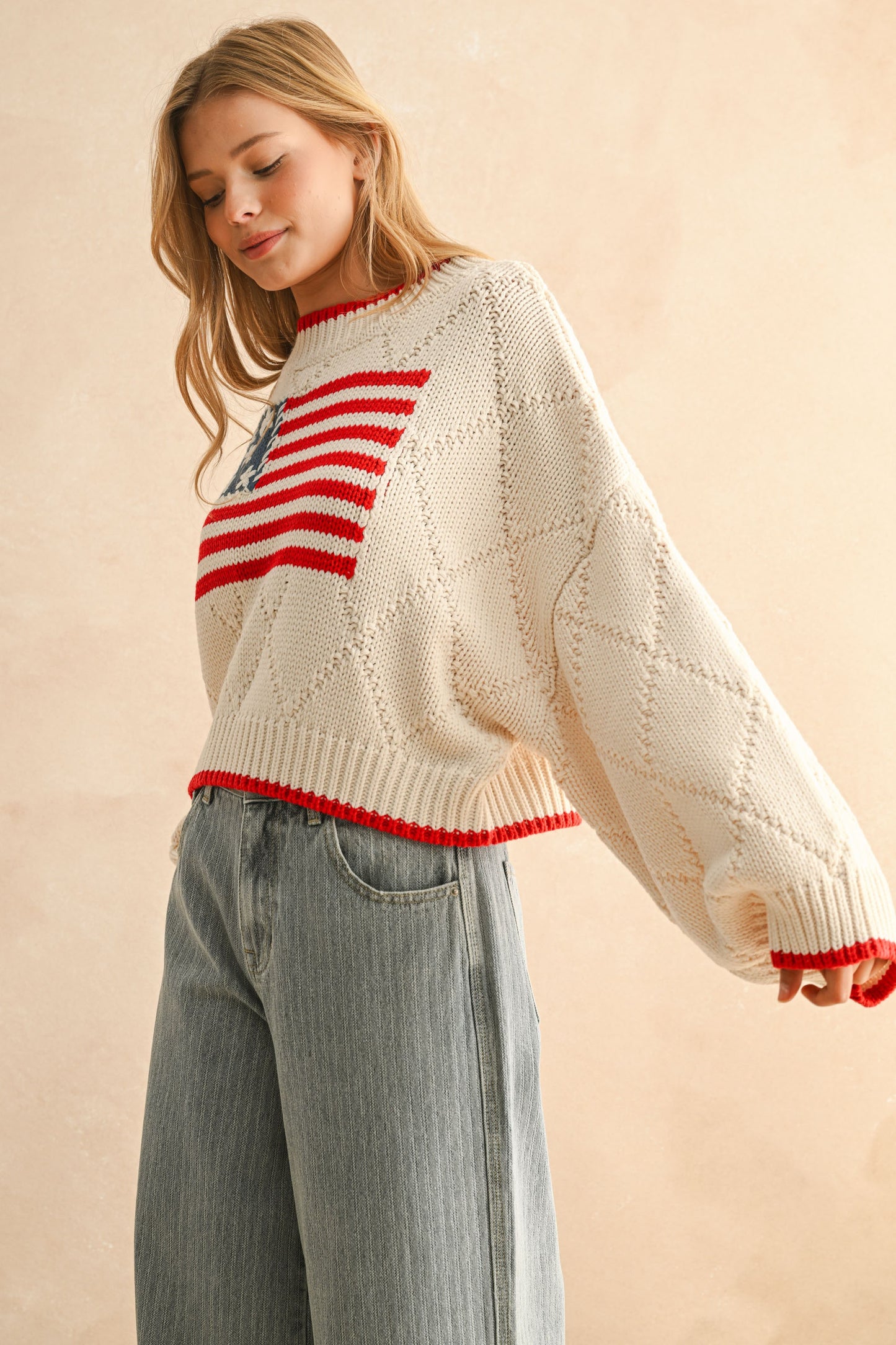 Miou Muse American Flag Sweater