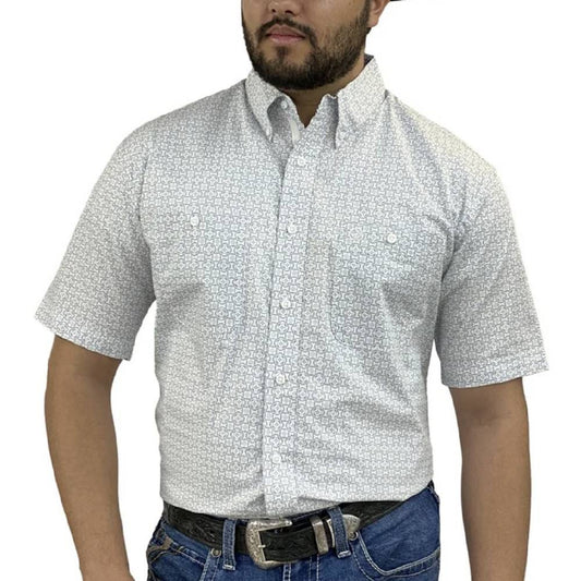 Wrangler George Strait Lt Blue Print Shirt